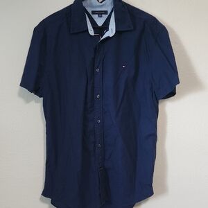 Tommy Hilfiger Blue Casual Button Down Shirt